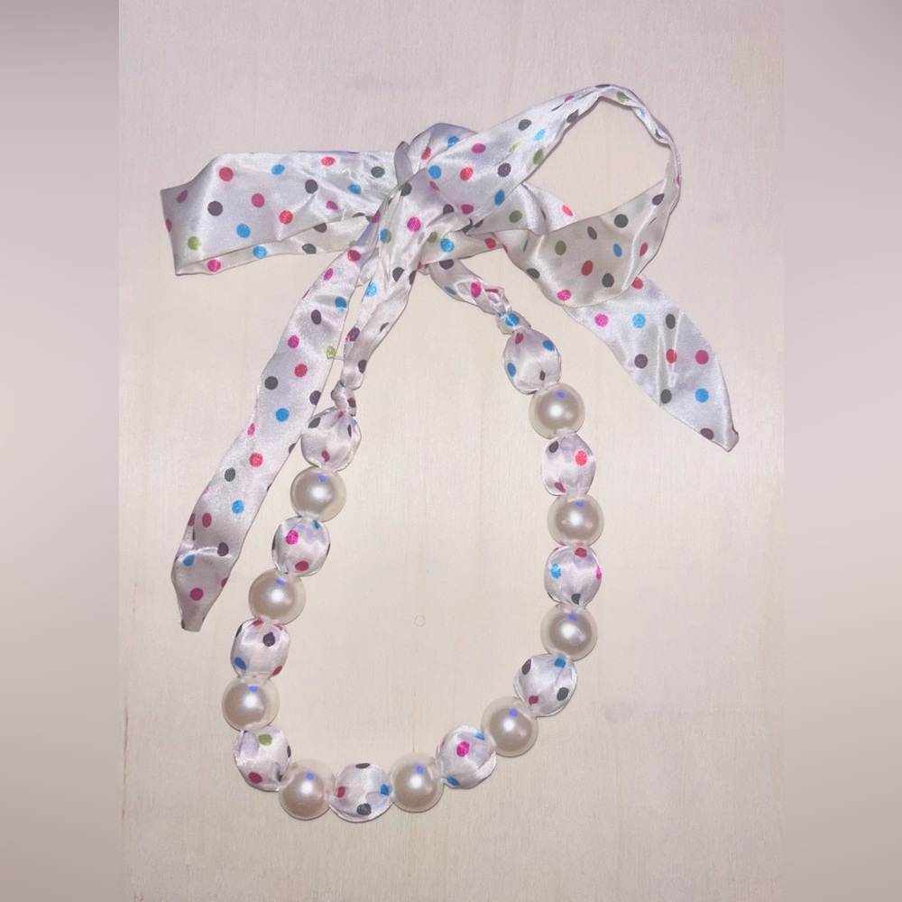 Adorable Little Girl Colorful Bubble Necklace